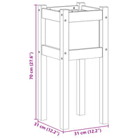 Vaso da giardino Natura 31 x 31 x 70 cm Pino massello 8000818