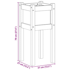 Vaso da giardino Natura 31 x 31 x 70 cm Pino massello 8000818
