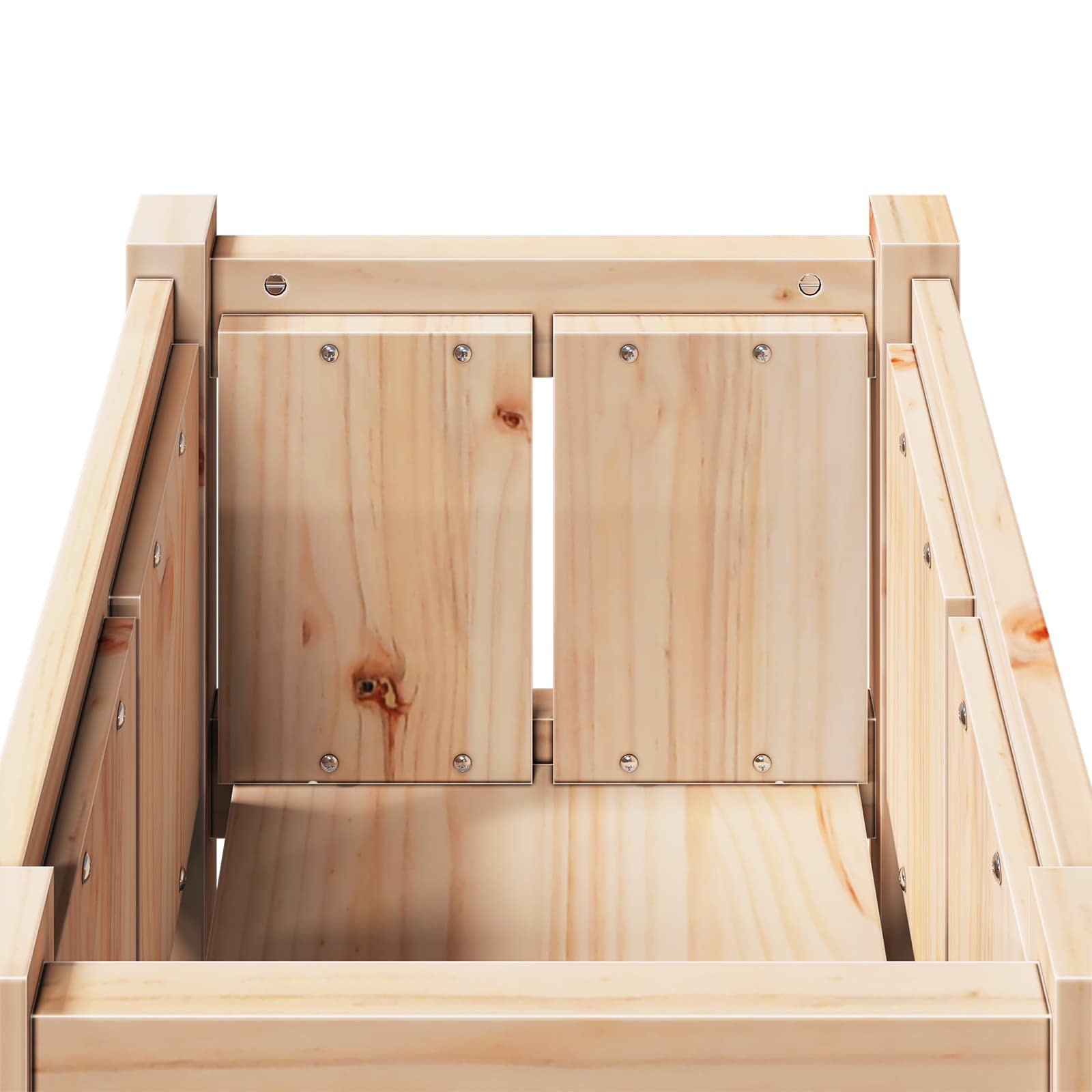 Vaso da giardino-Fioriera Esterno-Contenitore per Piante Natura 40 x 40 x 70 cm Pino massello