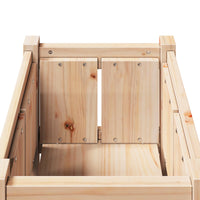 Vaso da giardino-Fioriera Esterno-Contenitore per Piante Natura 40 x 40 x 70 cm Pino massello