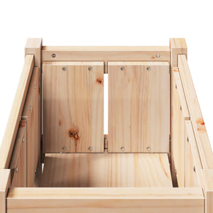 Vaso da giardino-Fioriera Esterno-Contenitore per Piante Natura 40 x 40 x 70 cm Pino massello