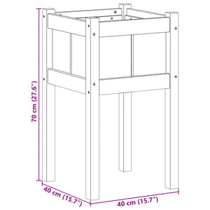 Vaso da giardino Natura 40 x 40 x 70 cm Pino massello 8000828