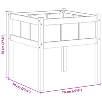 Vaso da giardino Natura 70 x 70 x 70 cm Pino massello 8000848