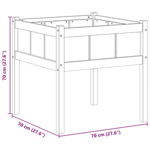 Vaso da giardino Natura 70 x 70 x 70 cm Pino massello 8000848