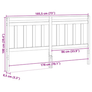 Testiera-Testata-Testiera Decorativa Marrone cerato 185,5 x 100 cm