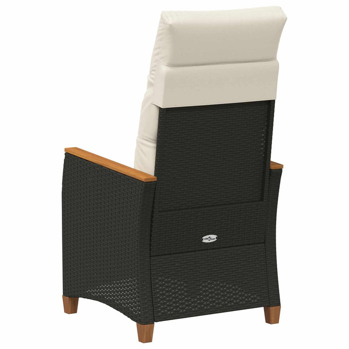 Sedie da Esterno con cuscino Grigio e Blu Navy Rattan 42026859
