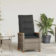 Sedie da Esterno con cuscino Grigio e Blu Navy Rattan 42026860
