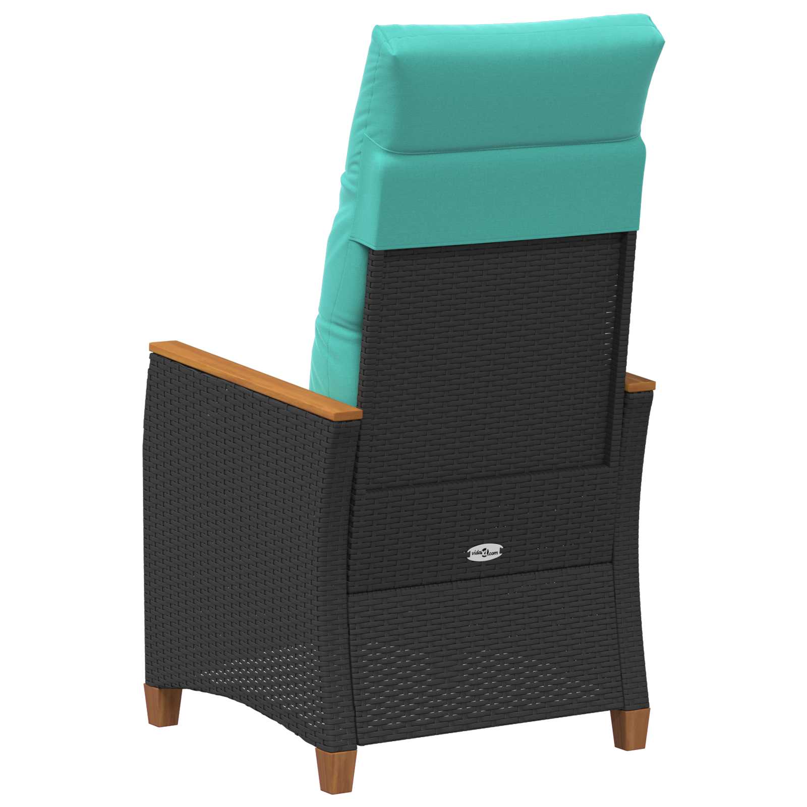 Sedie da Esterno con cuscino Grigio e Blu Navy Rattan 42026863