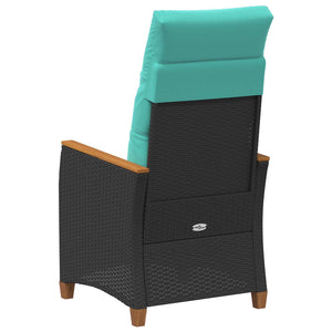 Sedie da Esterno con cuscino Grigio e Blu Navy Rattan 42026863