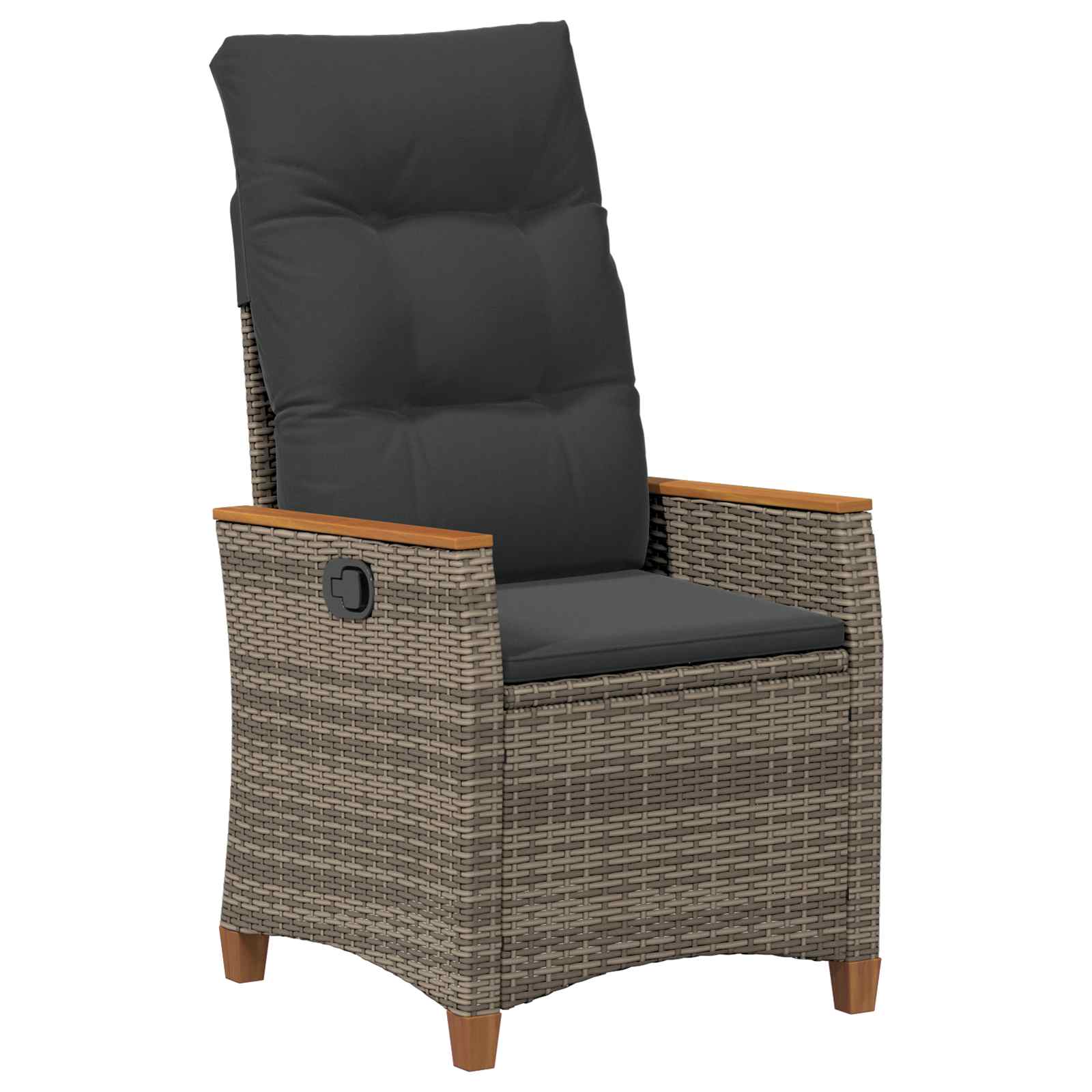 Sedie da Esterno con cuscino Grigio e Blu Navy Rattan 42026865