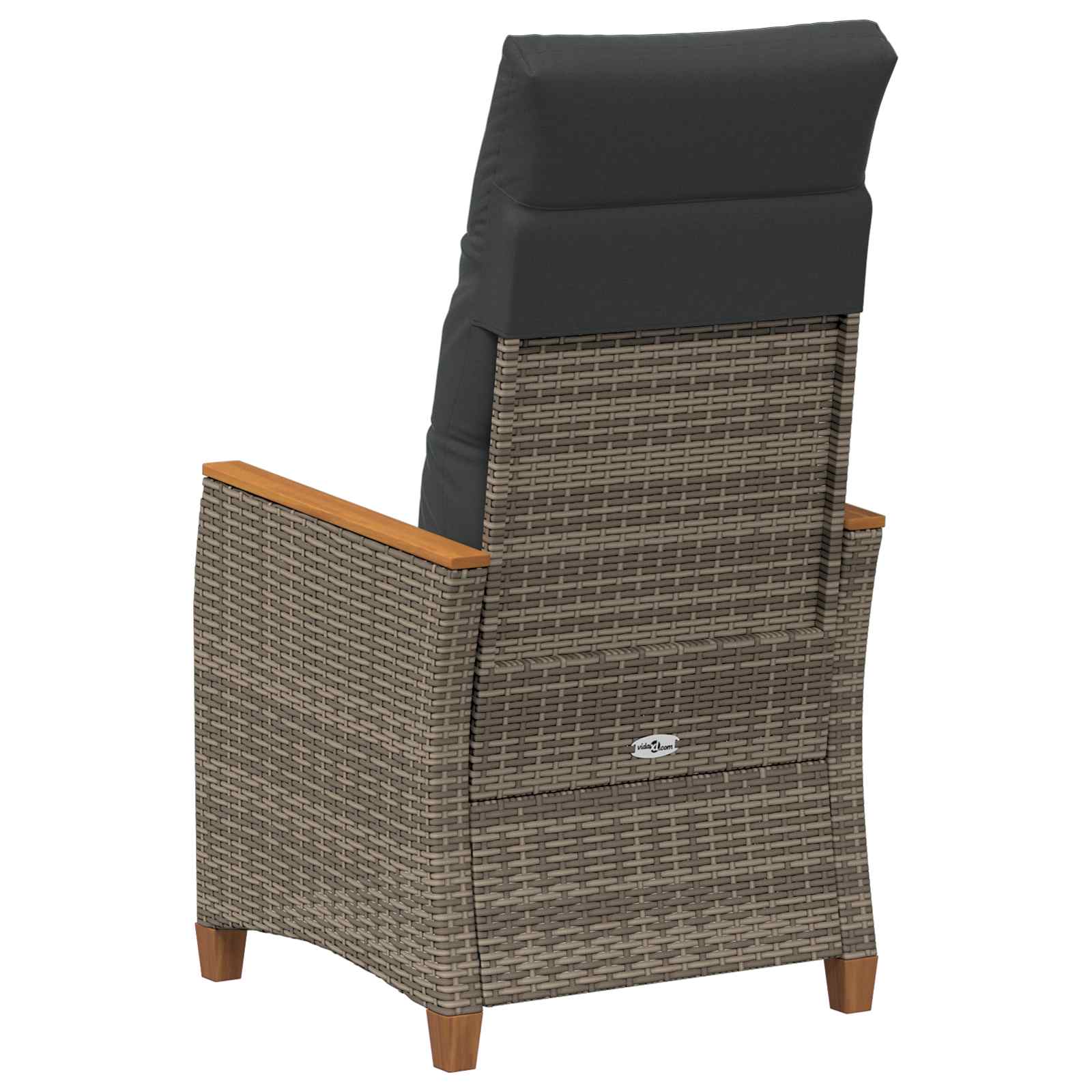 Sedie da Esterno con cuscino Grigio e Blu Navy Rattan 42026865