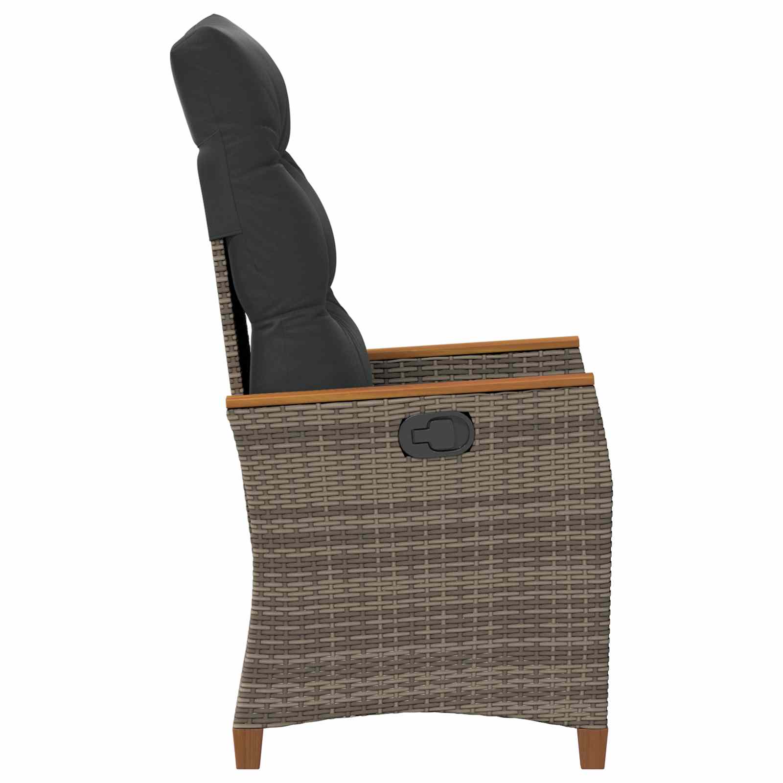 Sedie da Esterno con cuscino Grigio e Blu Navy Rattan 42026865