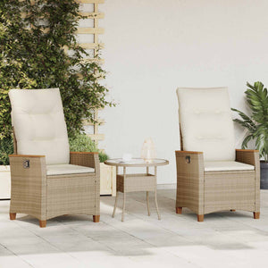 Sedie da Esterno con cuscino Grigio e Blu Navy Rattan 42026866