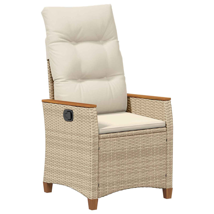 Sedie da Esterno con cuscino Grigio e Blu Navy Rattan 42026866