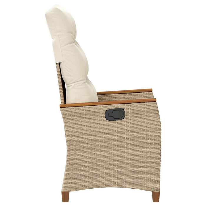 Sedie da Esterno con cuscino Grigio e Blu Navy Rattan 42026866