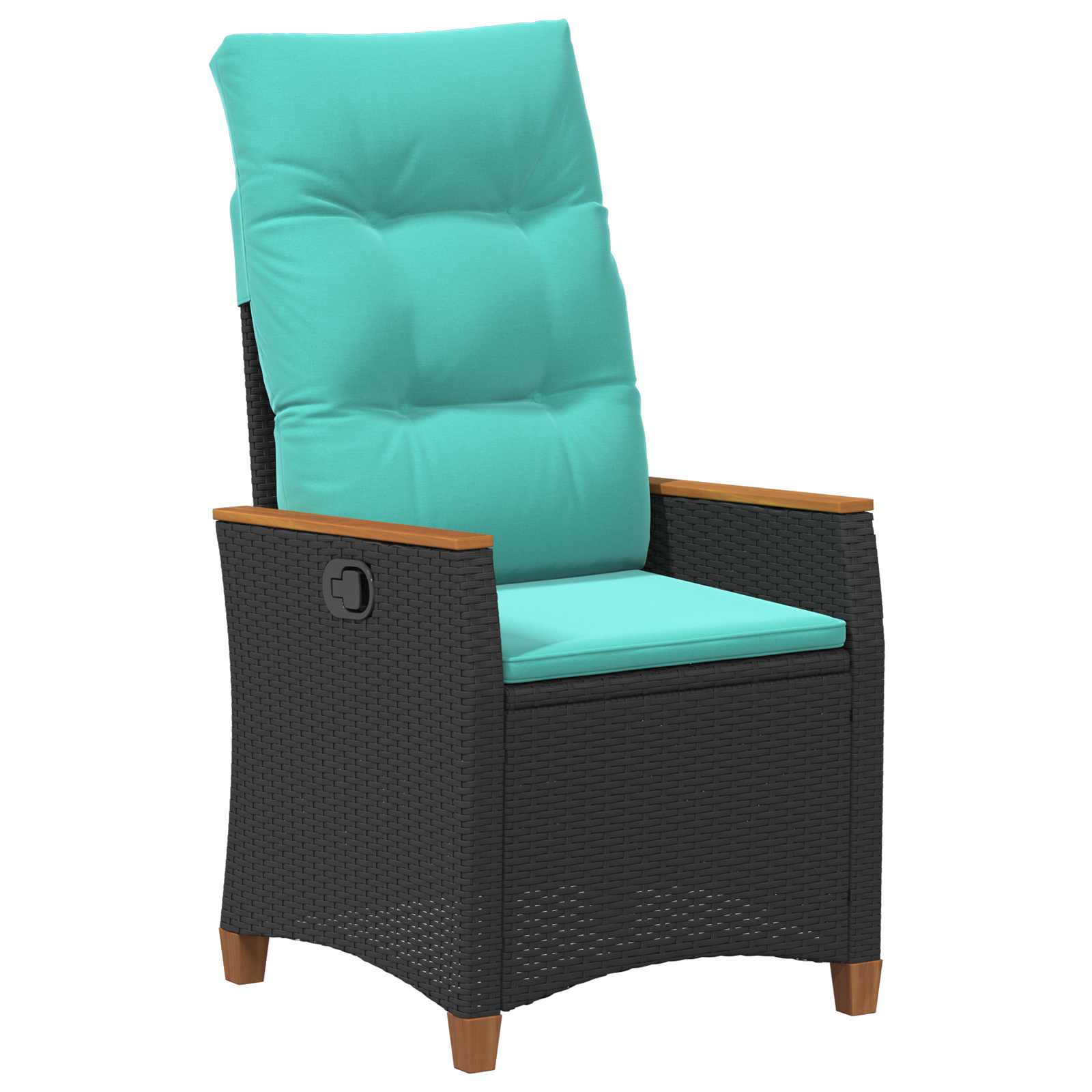 Sedie da Esterno con cuscino Grigio e Blu Navy Rattan 42026868