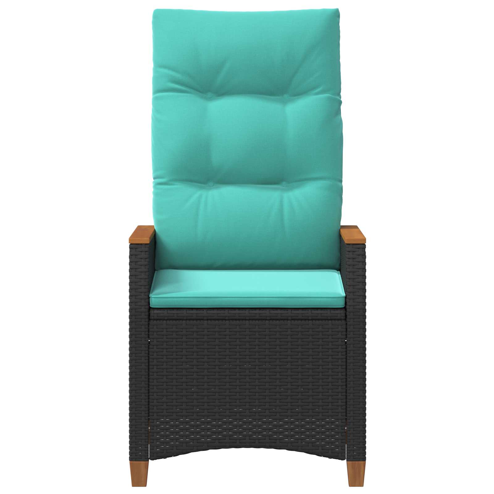 Sedie da Esterno con cuscino Grigio e Blu Navy Rattan 42026868