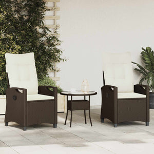 Sedia da Giardino 2 pcs Marrone e Crema 56 x 60 x 112 cm 42026831