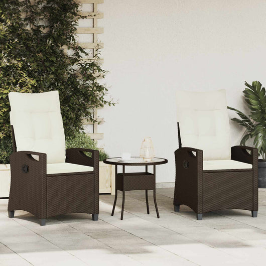Sedia da Giardino 2 pcs Marrone e Crema 56 x 60 x 112 cm 42026831
