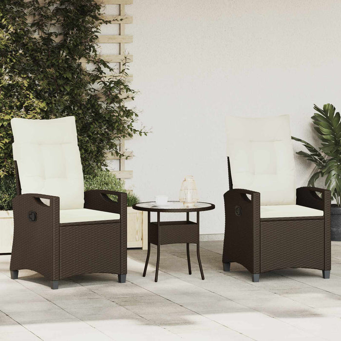 Sedia da Giardino 2 pcs Marrone e Crema 56 x 60 x 112 cm 42026831