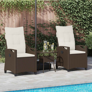 Sedia da Giardino 2 pcs Marrone e Crema 56 x 60 x 112 cm 42026831