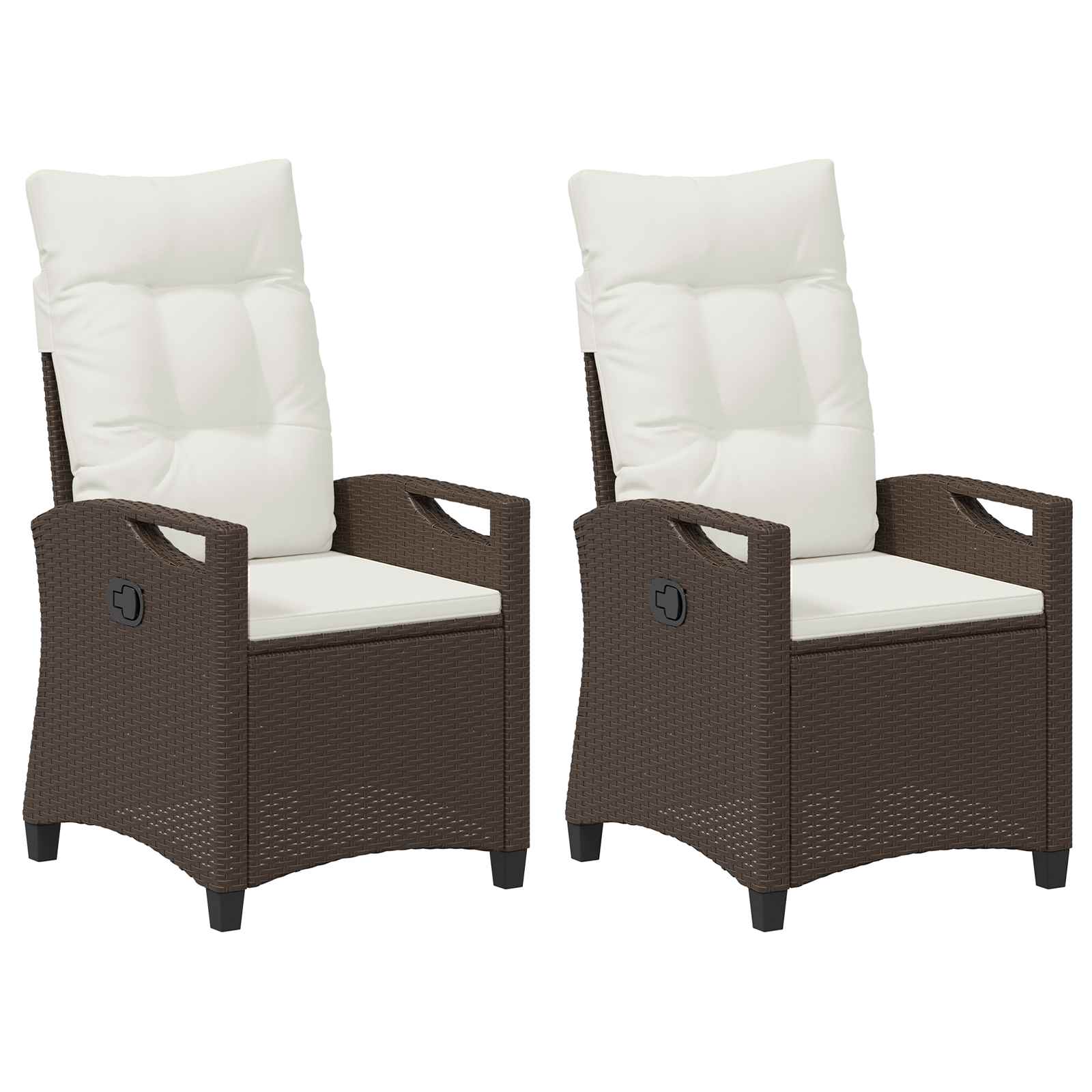 Sedia da Giardino 2 pcs Marrone e Crema 56 x 60 x 112 cm 42026831