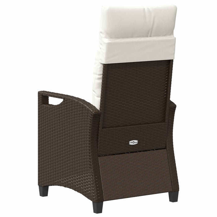 Sedia da Giardino 2 pcs Marrone e Crema 56 x 60 x 112 cm 42026831