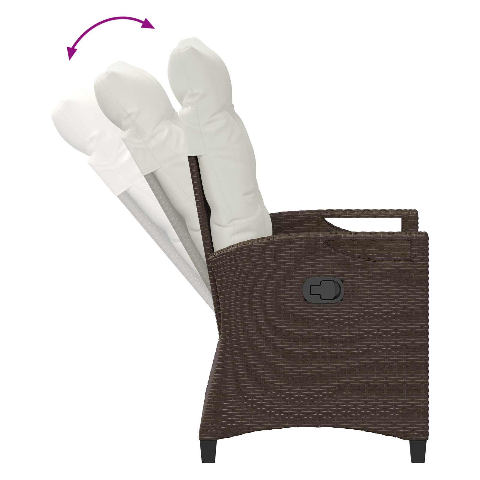 Sedia da Giardino 2 pcs Marrone e Crema 56 x 60 x 112 cm 42026831