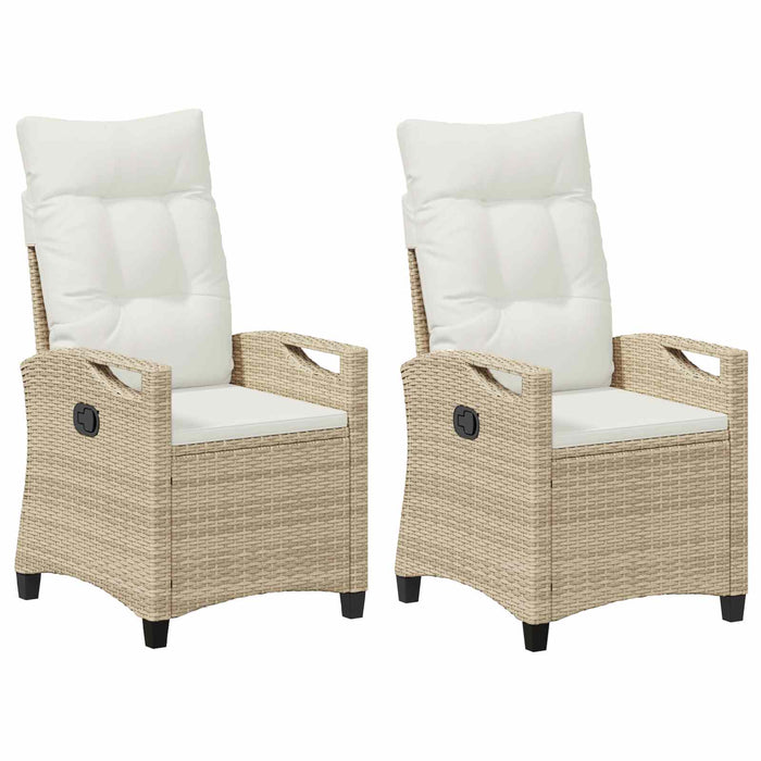 Sedia da Giardino 2 pcs Beige e Crema 56 x 60 x 112 cm 42026834