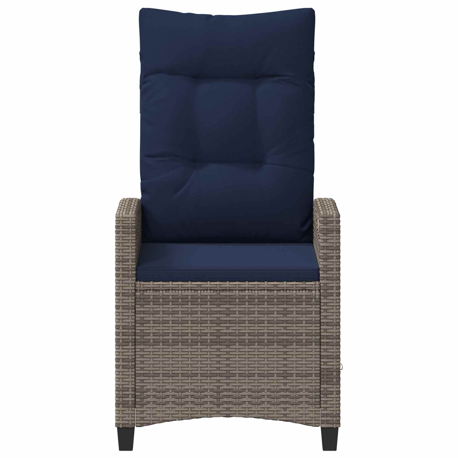 Sedia da Giardino 2 pcs grigio e blu navy 56 x 60 x 112 cm 42026837