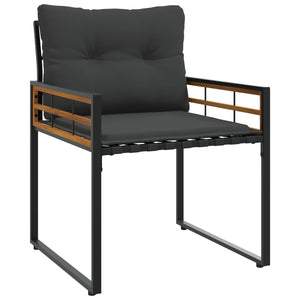 Set di Mobili da Esterno con cuscino 4 pcs Grigio tenue 42026927