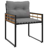 Set di Mobili da Esterno con cuscino 4 pcs Grigio chiaro 42026928