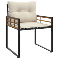 Set di Mobili da Esterno con cuscino 3 pcs Crema 42026931