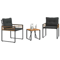 Set di Mobili da Esterno con cuscino 3 pcs Grigio tenue 42026932