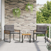 Set di Mobili da Esterno con cuscino 3 pcs Grigio chiaro 42026933