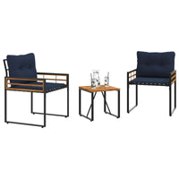 Set di Mobili da Esterno con cuscino 3 pcs Navy 42026934