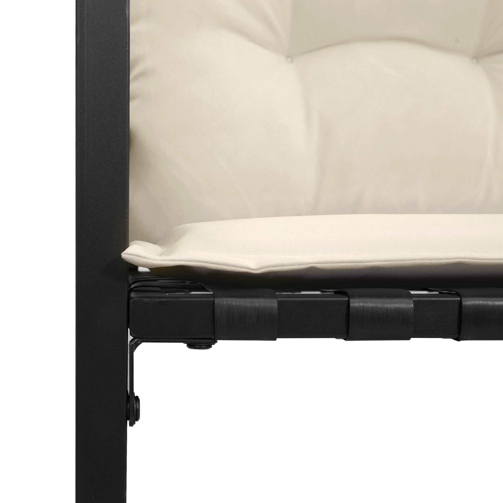 Panchetta in Legno a Strati con cuscino Crema 114 x 55 x 77 cm 42026936