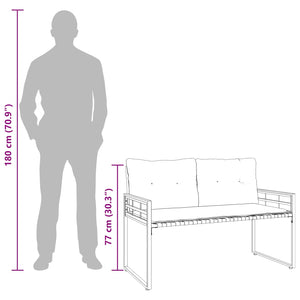 Panchetta in Legno a Strati Turchese 114 x 55 x 77 cm 42026940
