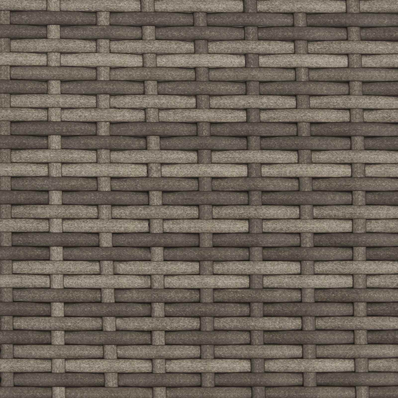 Set di Mobili con cuscino 3 pcs Grigio e Grigio Scuro Rattan 42026947