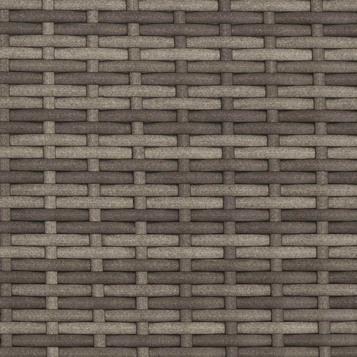 Set di Mobili con cuscino 3 pcs Grigio e Grigio Scuro Rattan 42026947