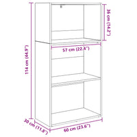 Libreria Rovere Nero 60 x 30 x 76.5 cm Legno multistrato 8003714