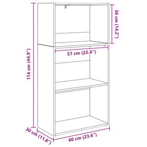 Libreria Rovere Nero 60 x 30 x 76.5 cm Legno multistrato 8003714