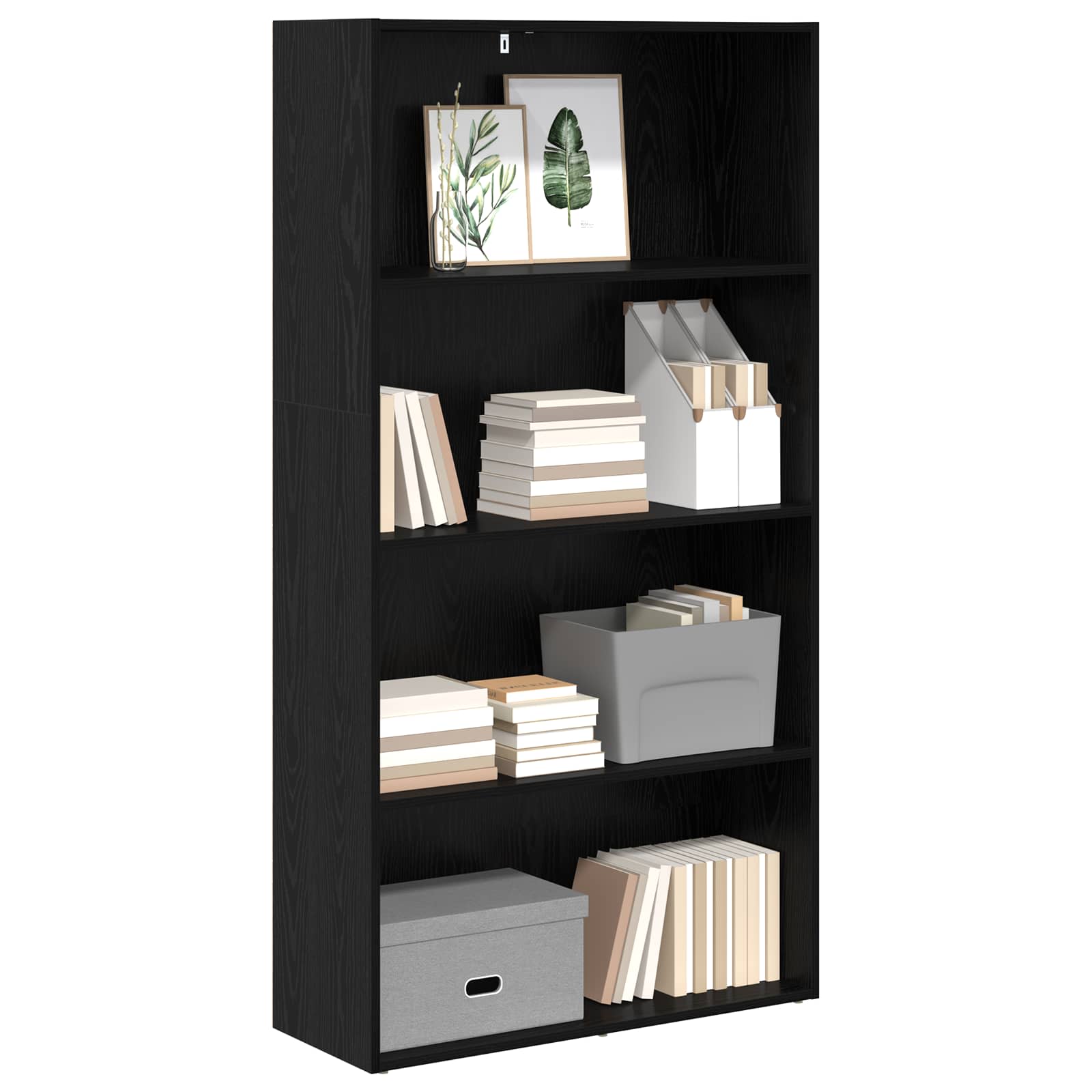 Armadio per Libri Rovere Nero 80 x 30 x 151,5 cm 8003718