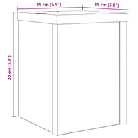 Supporto per piante 2 pcs Rovere Nero 15 x 15 x 20 cm 8003740