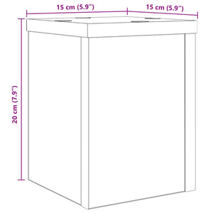 Supporto per piante 2 pcs Rovere Nero 15 x 15 x 20 cm 8003740