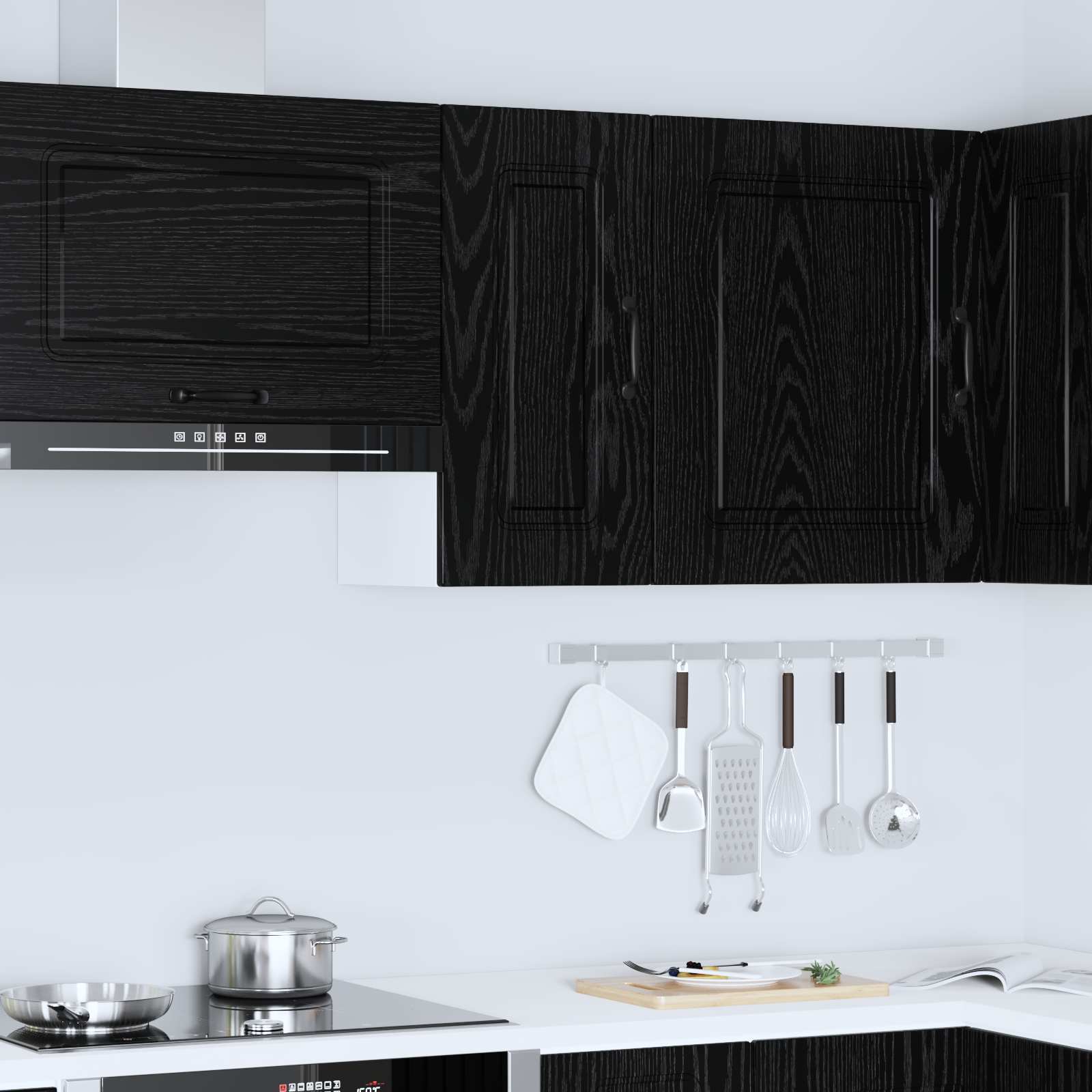 Mobile da cucina con porta Kalmar Rovere Nero 30 x 31 x 60 cm 8003786