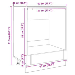 Mobile da cucina Rovere Nero 60 x 46 x 81,5 cm 8003820