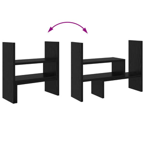 Supporto per Monitor da Scrivania Rovere Nero 40 x 17 x 41 cm 8003921