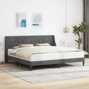 Struttura del letto Grigio scuro 200 x 200 cm Velluto 42027449
