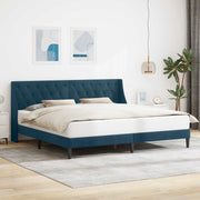 Struttura del letto con testiera Blu 200 x 200 cm Velluto 42027453